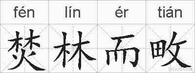 焚林而畋的拼音