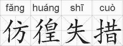 仿徨失措的拼音