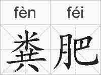 粪肥的拼音