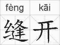 缝开的拼音