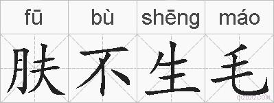 肤不生毛的拼音