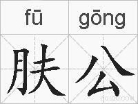 肤公的拼音