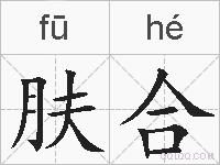 肤合的拼音