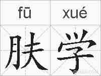 肤学的拼音