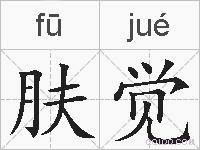 肤觉的拼音