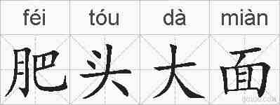 肥头大面的拼音