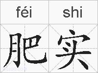 肥实的拼音