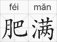 肥满的拼音