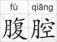 腹腔的拼音