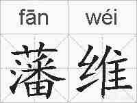 藩维的拼音