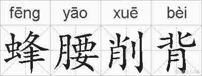 蜂腰削背的拼音
