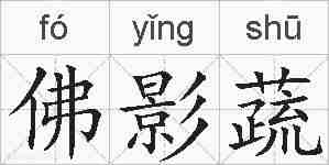 佛影蔬的拼音