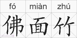 佛面竹的拼音