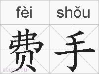 费手的拼音