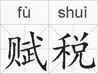 赋税的拼音