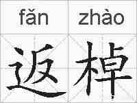 返棹的拼音