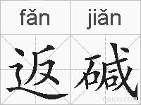 返碱的拼音