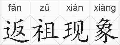 返祖现象的拼音