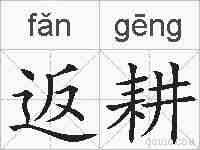 返耕的拼音