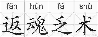 返魂乏术的拼音
