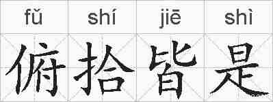俯拾皆是的拼音