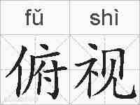 俯视的拼音