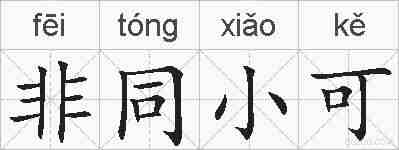 非同小可的拼音