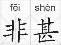 非甚的拼音