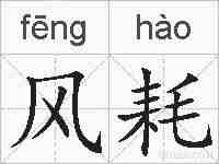 风耗的拼音
