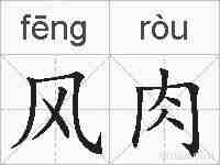 风肉的拼音
