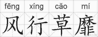 风行草靡的拼音