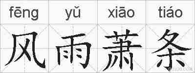 风雨萧条的拼音