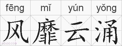 风靡云涌的拼音