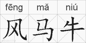 风马牛的拼音