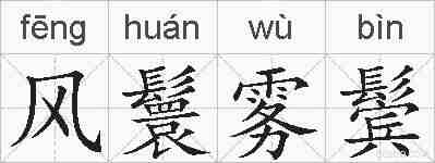 风鬟雾鬓的拼音