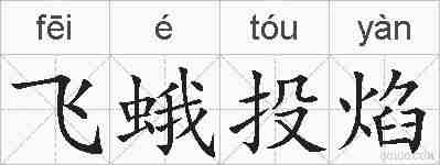 飞蛾投焰的拼音