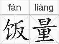 饭量的拼音