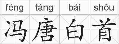 冯唐白首的拼音