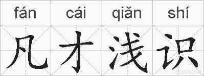 凡才浅识的拼音