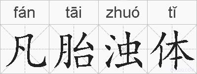 凡胎浊体的拼音