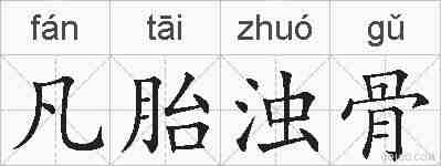 凡胎浊骨的拼音