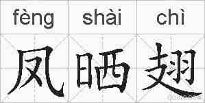 凤晒翅的拼音