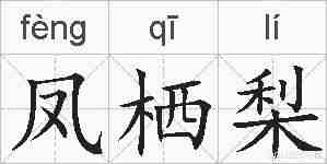 凤栖梨的拼音