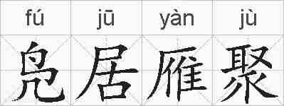 凫居雁聚的拼音