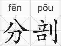 分剖的拼音