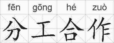 分工合作的拼音