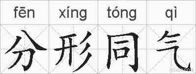 分形同气的拼音