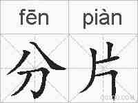 分片的拼音