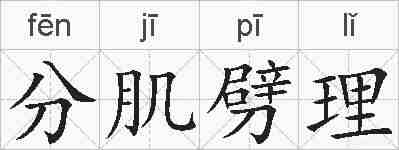 分肌劈理的拼音