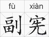 副宪的拼音